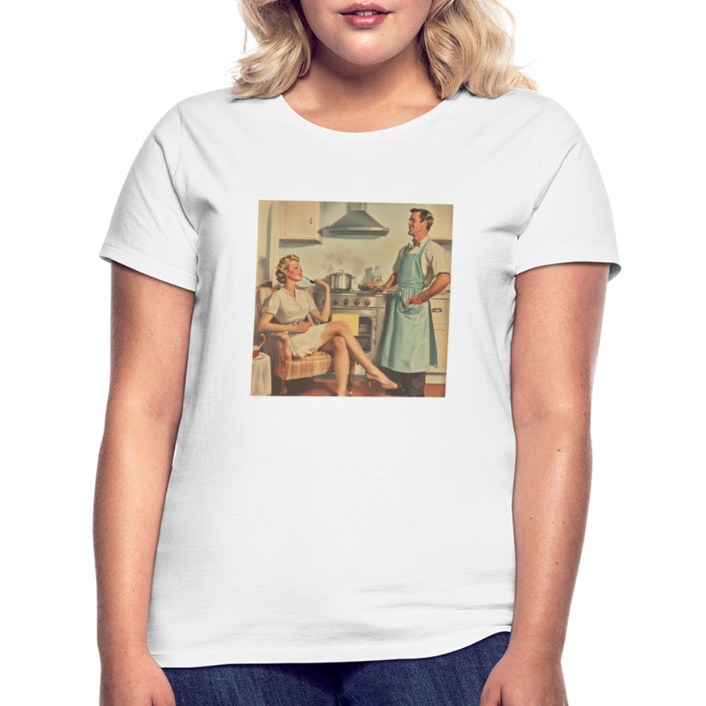 Äta bör man - annars dör man, T-shirt dam - vit
