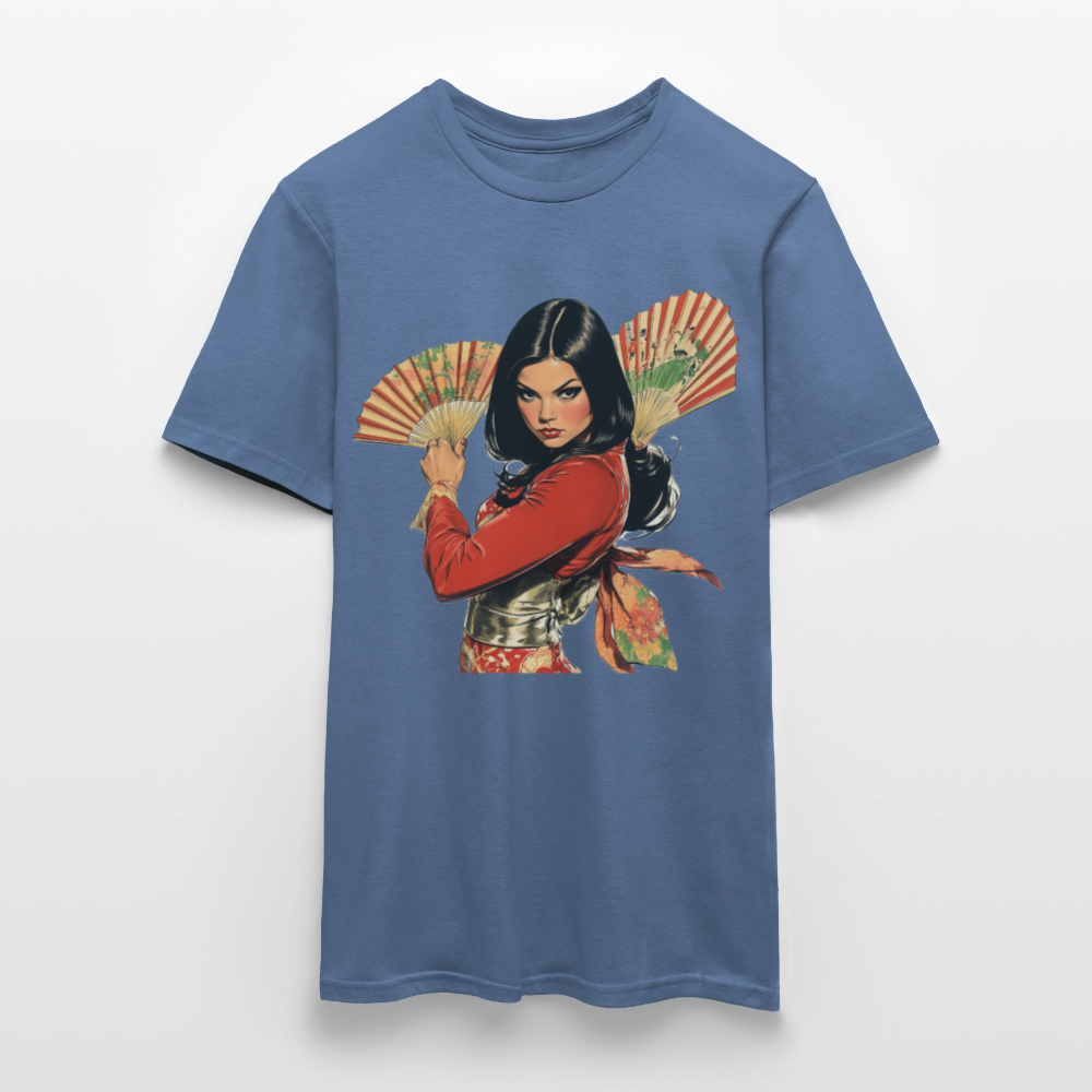 Dansen med Solfjädrar: Vindens krigare, T-shirt herr - duvblå