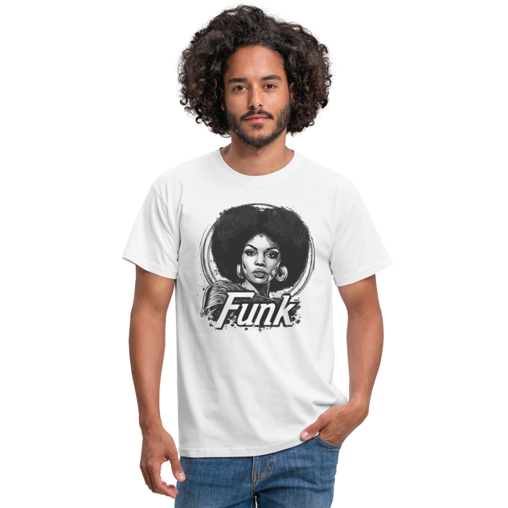 Funk Queen: Power in Motion, T-shirt herr - vit