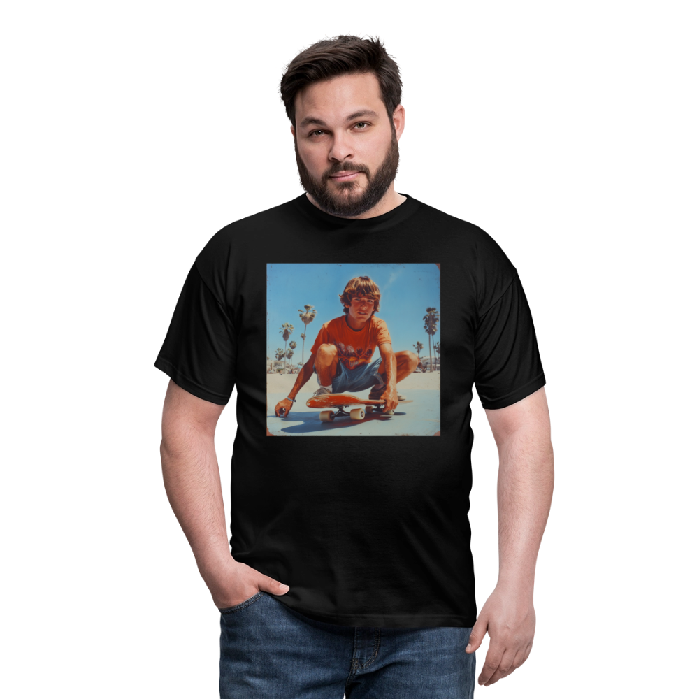 Sunset Vibes, 70s Style, T-shirt herr - svart