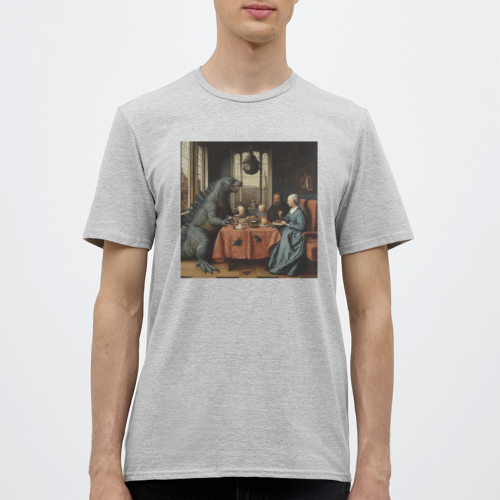Familjens Fest med Gäst,T-shirt herr - gråmelerad