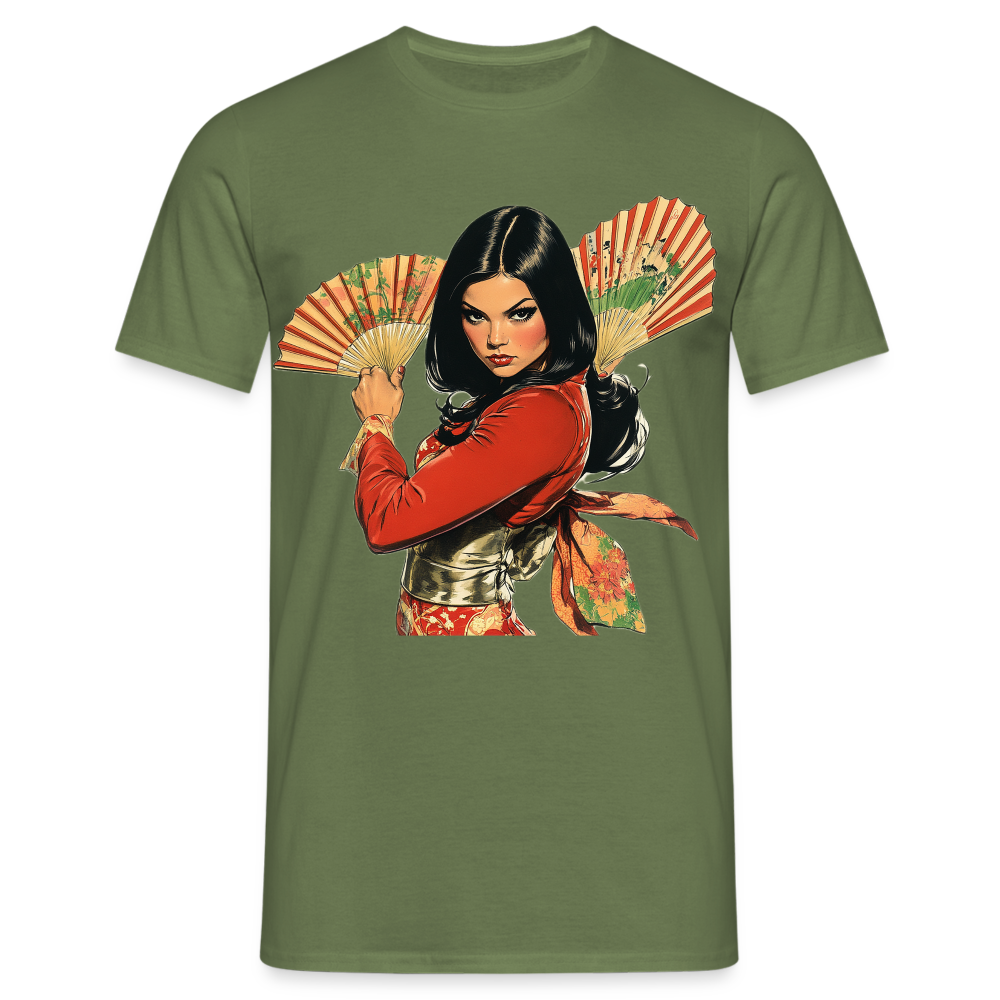 Dansen med Solfjädrar: Vindens krigare, T-shirt herr - Militärgrön