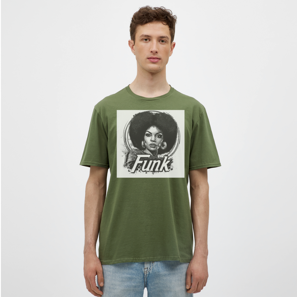 Funk Queen: Power in Motion, T-shirt herr - Militärgrön