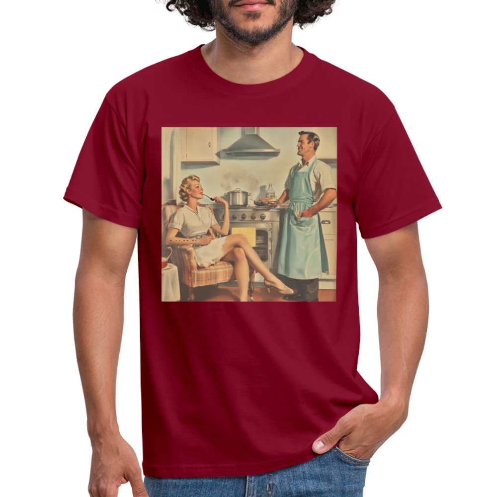 Äta bör man - annars dör man, T-shirt herr - tegelröd