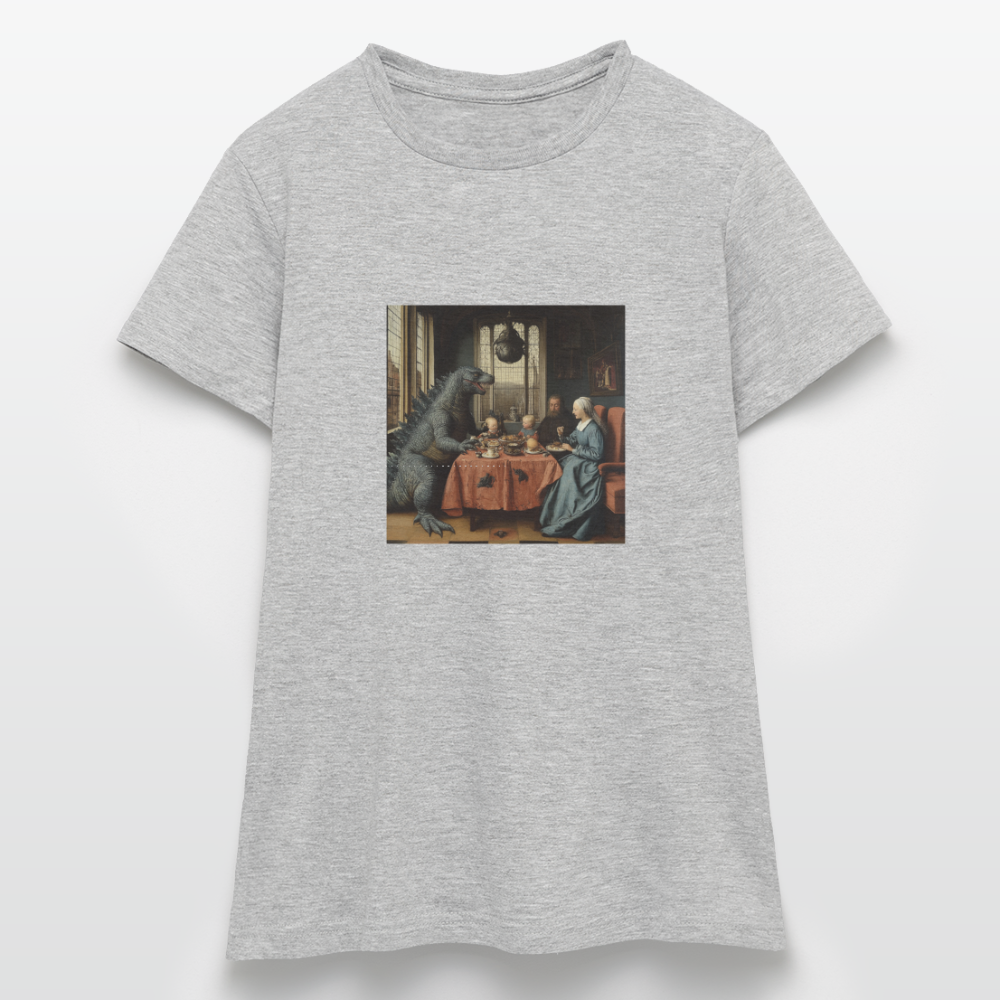 Familjens Fest med Gäst, T-shirt dam - gråmelerad