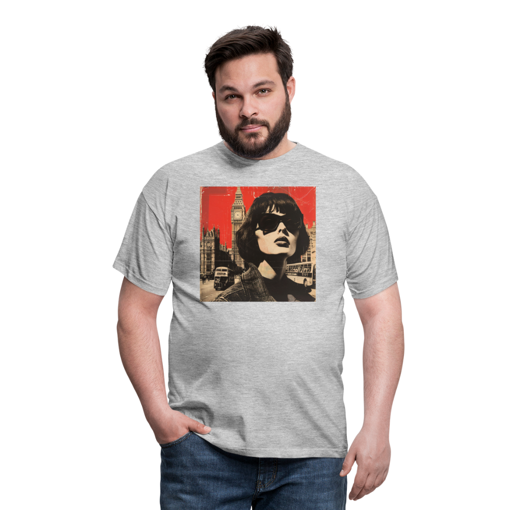 T-shirt herr - gråmelerad