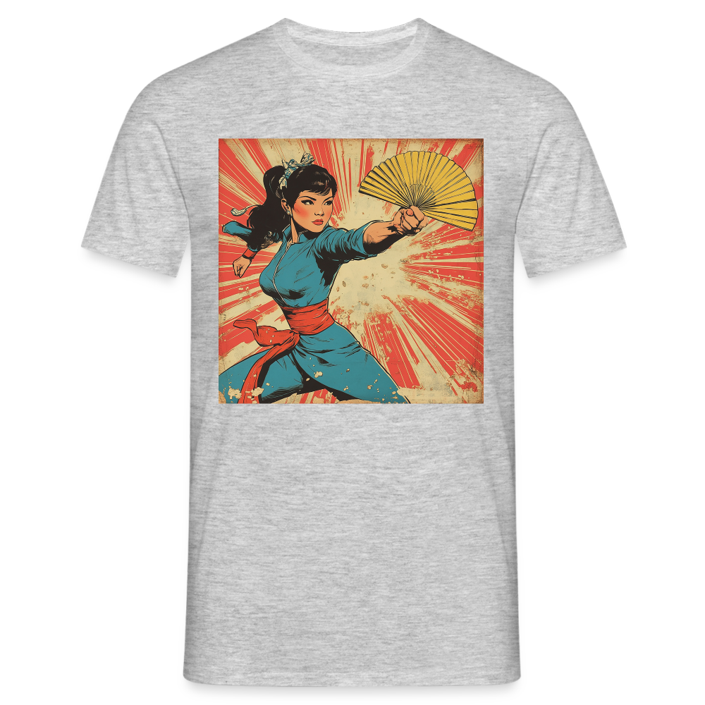 Solfjädern, T-shirt herr - gråmelerad