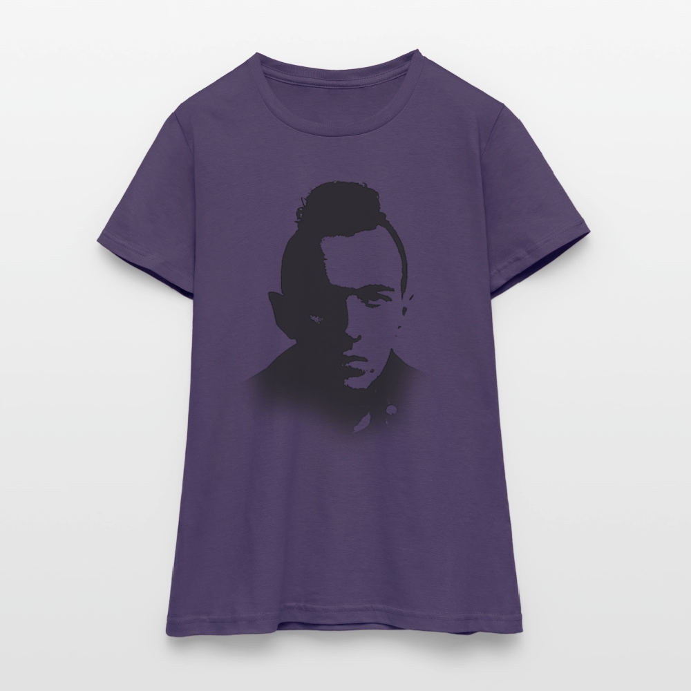 Stencil of Rebellion, T-shirt dam - mörklila