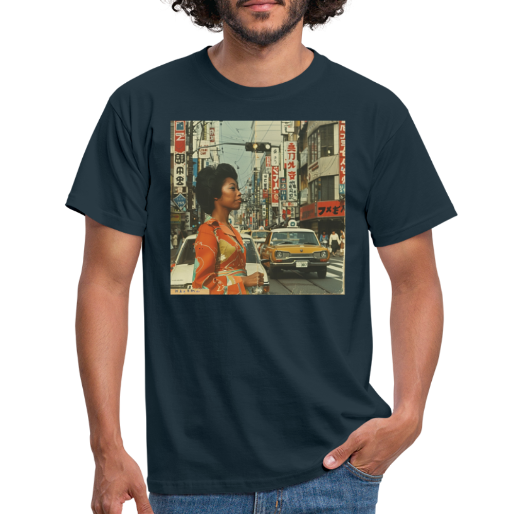 Yumi Sakamoto, T-shirt herr - marinblå