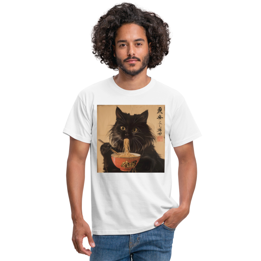 Kejsarens Katt och Ramens Hemlighet, T-shirt herr - vit