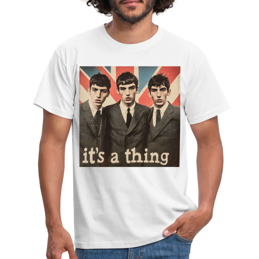 British, Bold & Unapologetic, T-shirt herr - vit