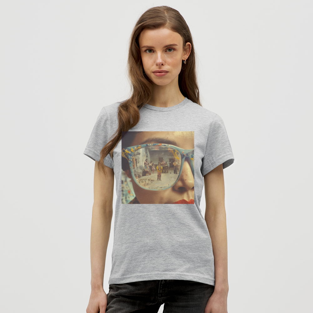 Reflektioner av Anderna, T-shirt dam - gråmelerad