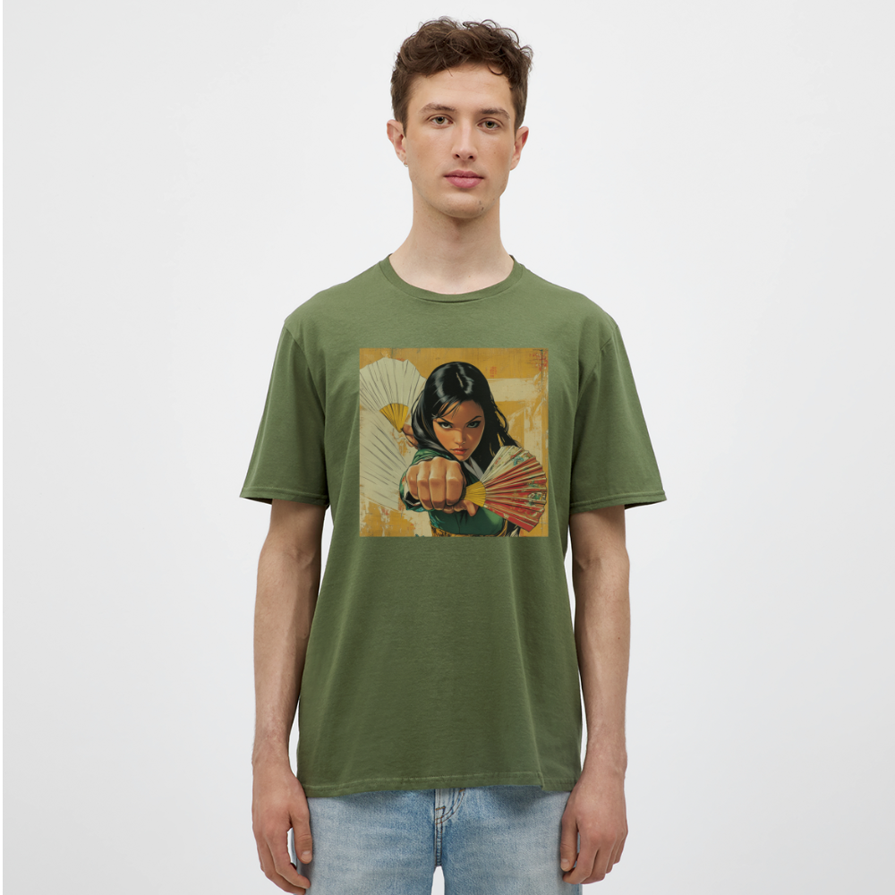 Blå Lotus, T-shirt herr - Militärgrön