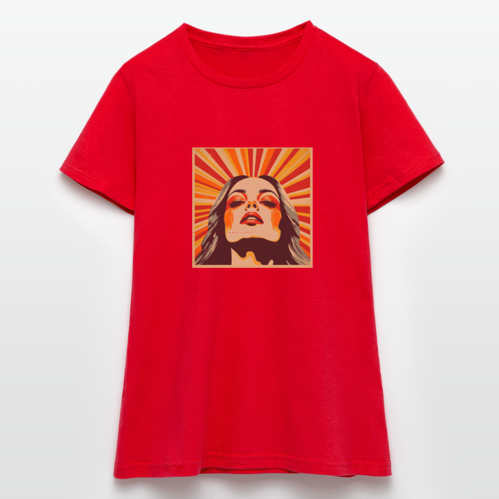 Sun Girl, T-shirt dam - röd