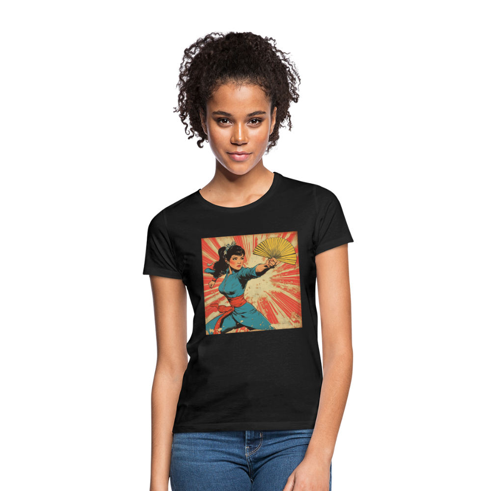 Solfjädern, T-shirt dam - svart