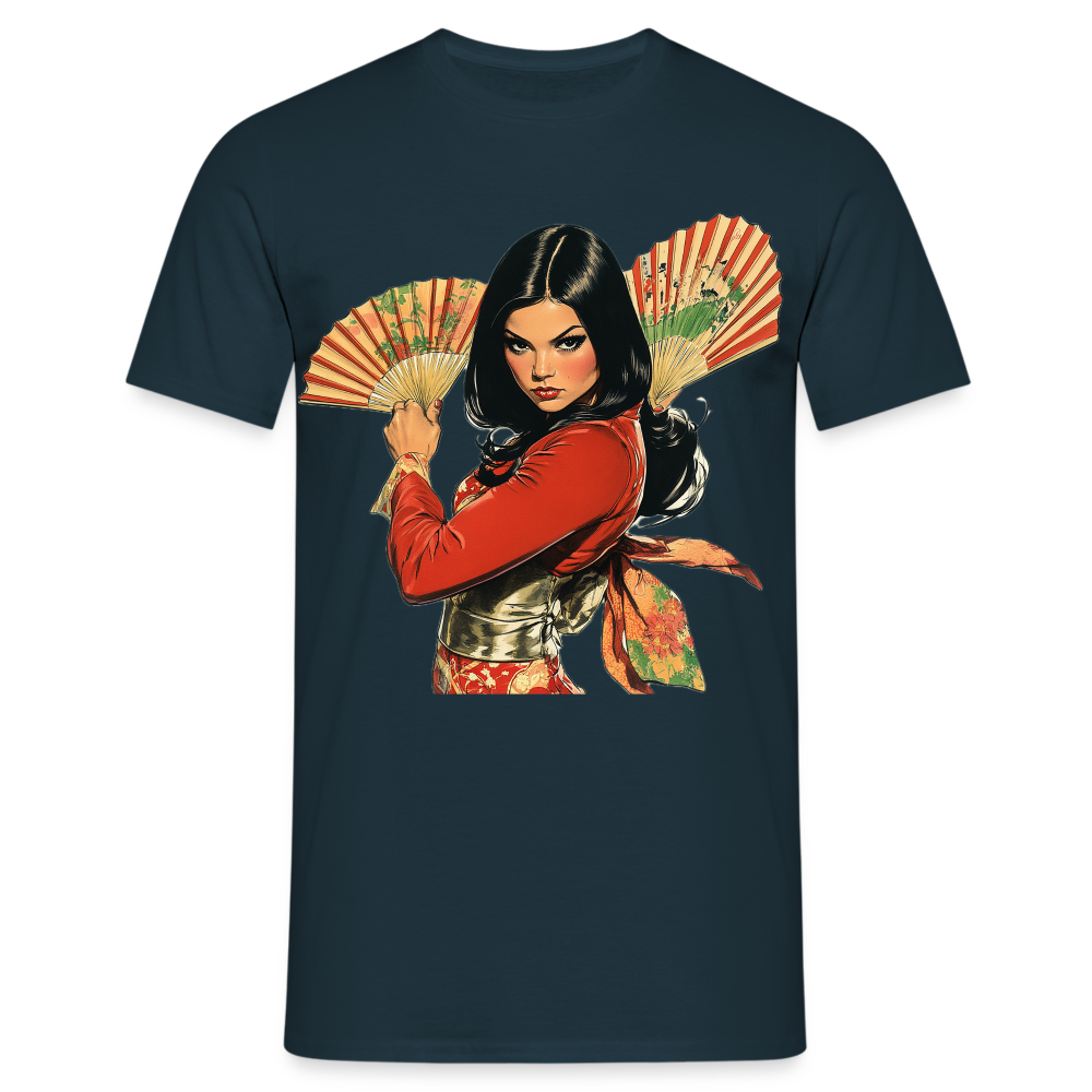 Dansen med Solfjädrar: Vindens krigare, T-shirt herr - marinblå
