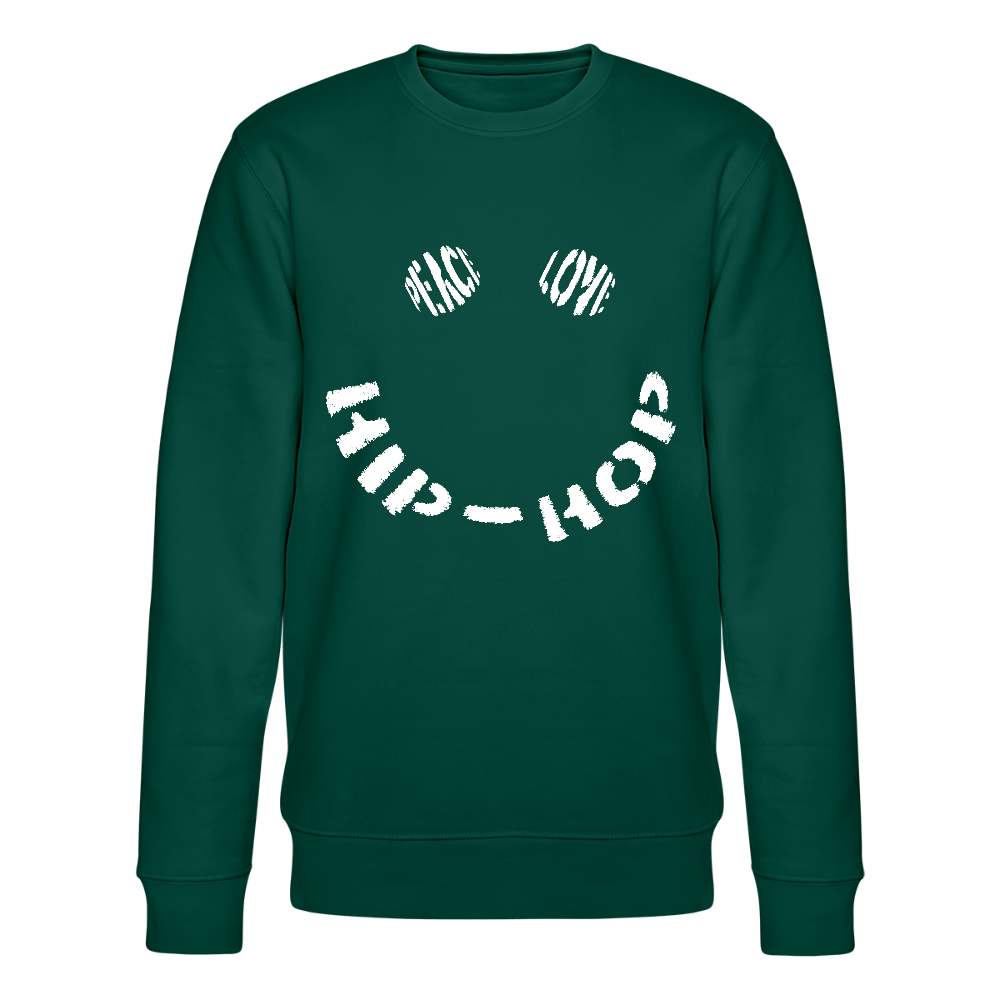 Peace, Love & Hip-Hop, Ekologisk sweatshirt CHANGER unisex från Stanley/Stella - skogsgrön