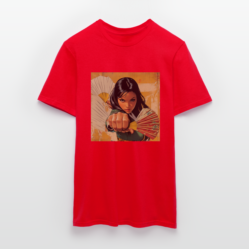 Blå Lotus, T-shirt herr - röd