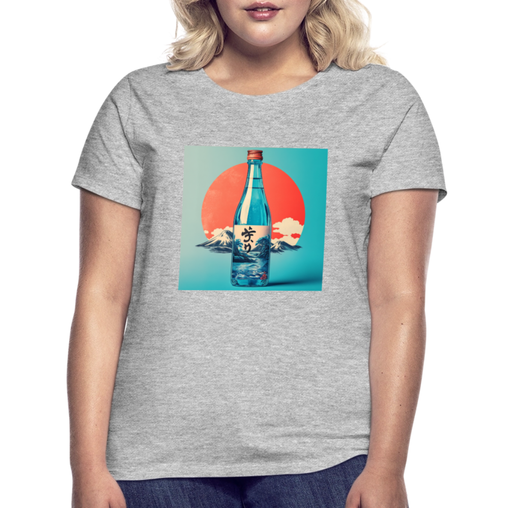 Stillhet i glas, T-shirt dam - gråmelerad