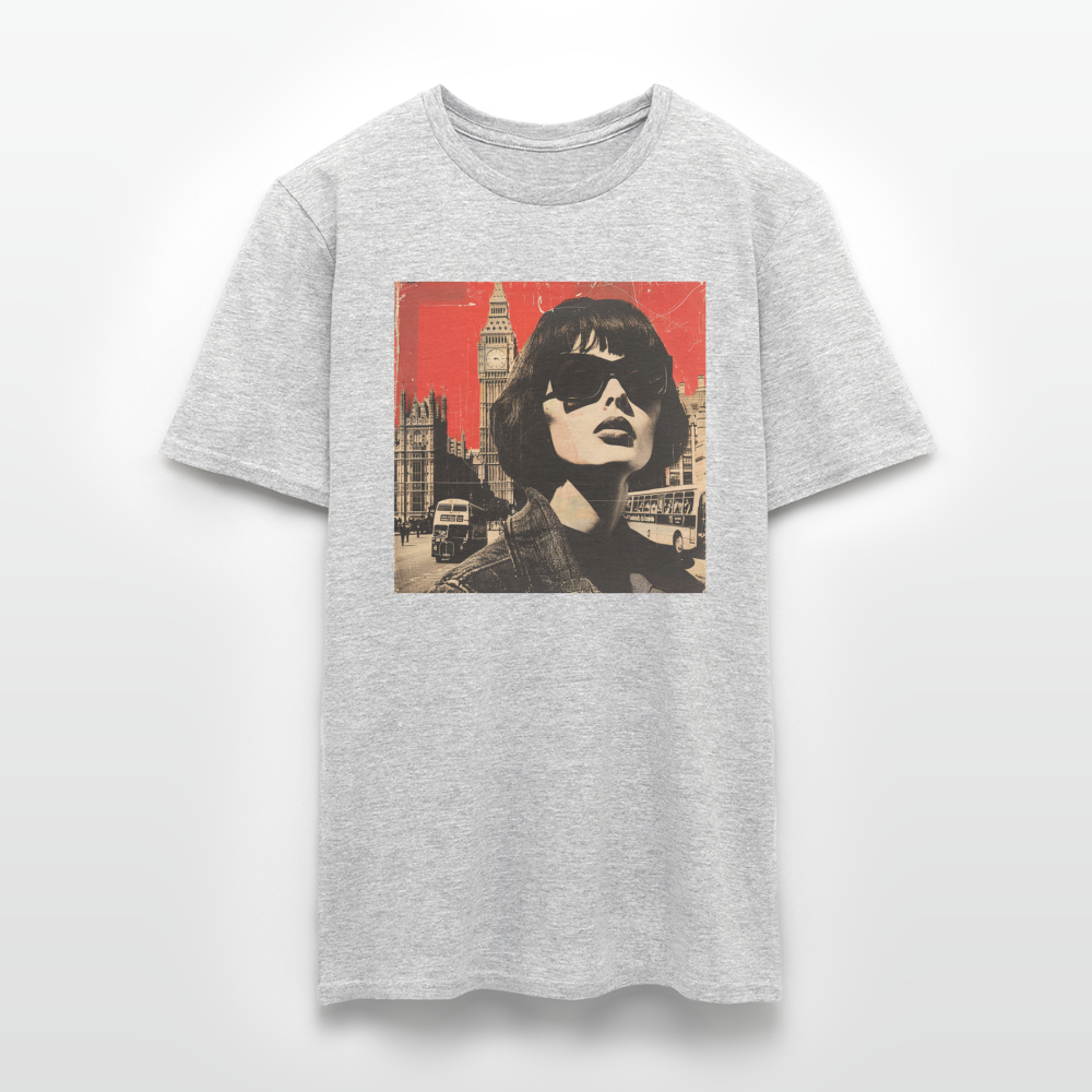 T-shirt herr - gråmelerad