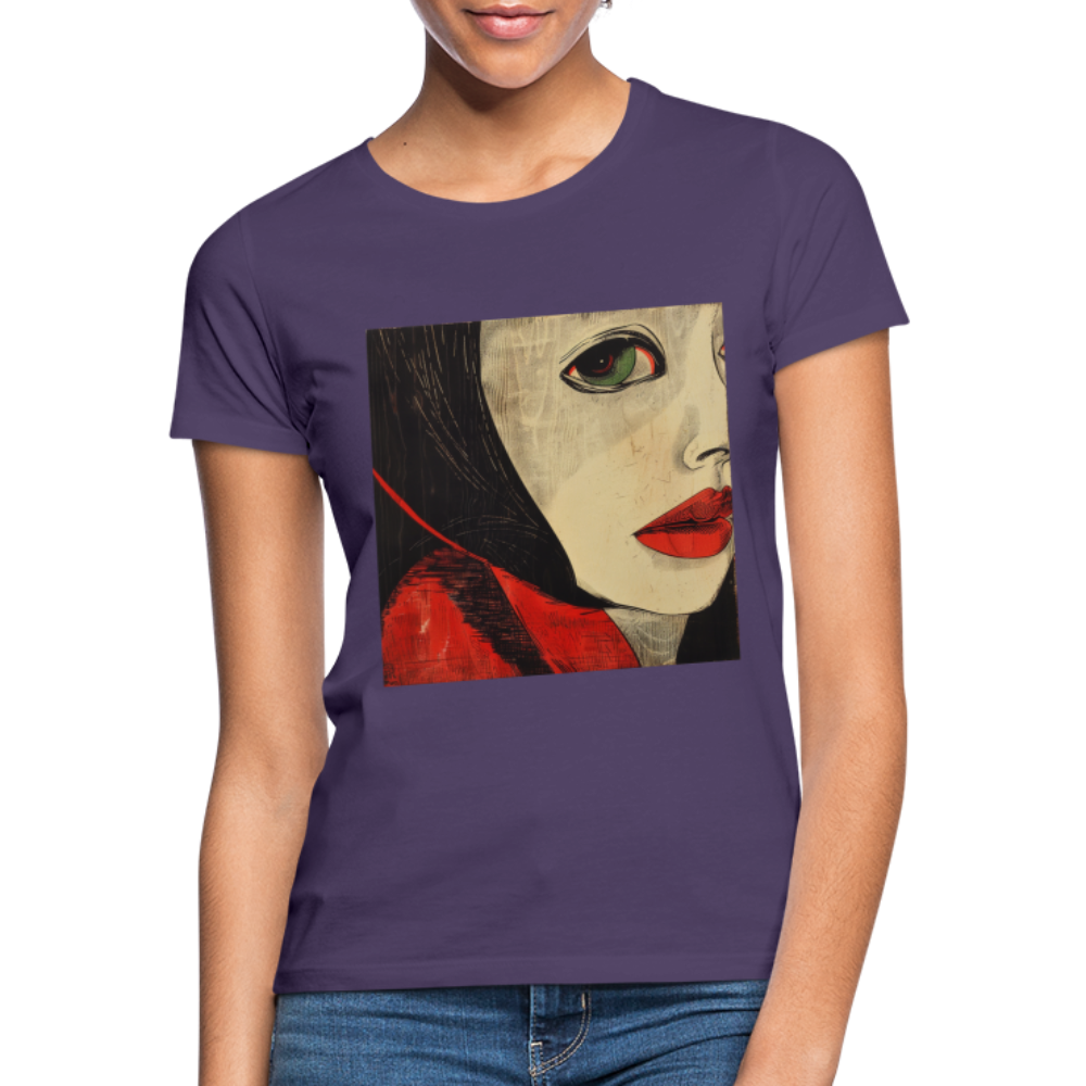 Fiskarfruns öga, T-shirt dam - mörklila