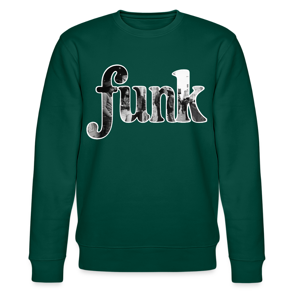 Funk Vibes, Ekologisk sweatshirt CHANGER unisex från Stanley/Stella - skogsgrön