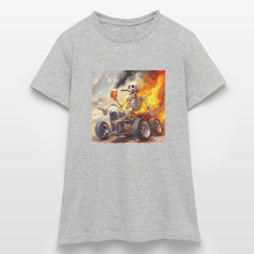 Knekta Krash, T-shirt dam - gråmelerad