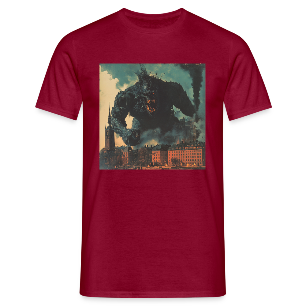 Helvetesstorm över Staden, T-shirt herr - tegelröd