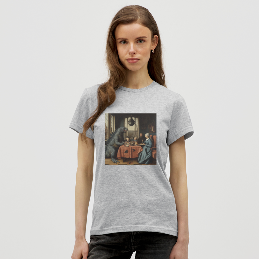 Familjens Fest med Gäst, T-shirt dam - gråmelerad
