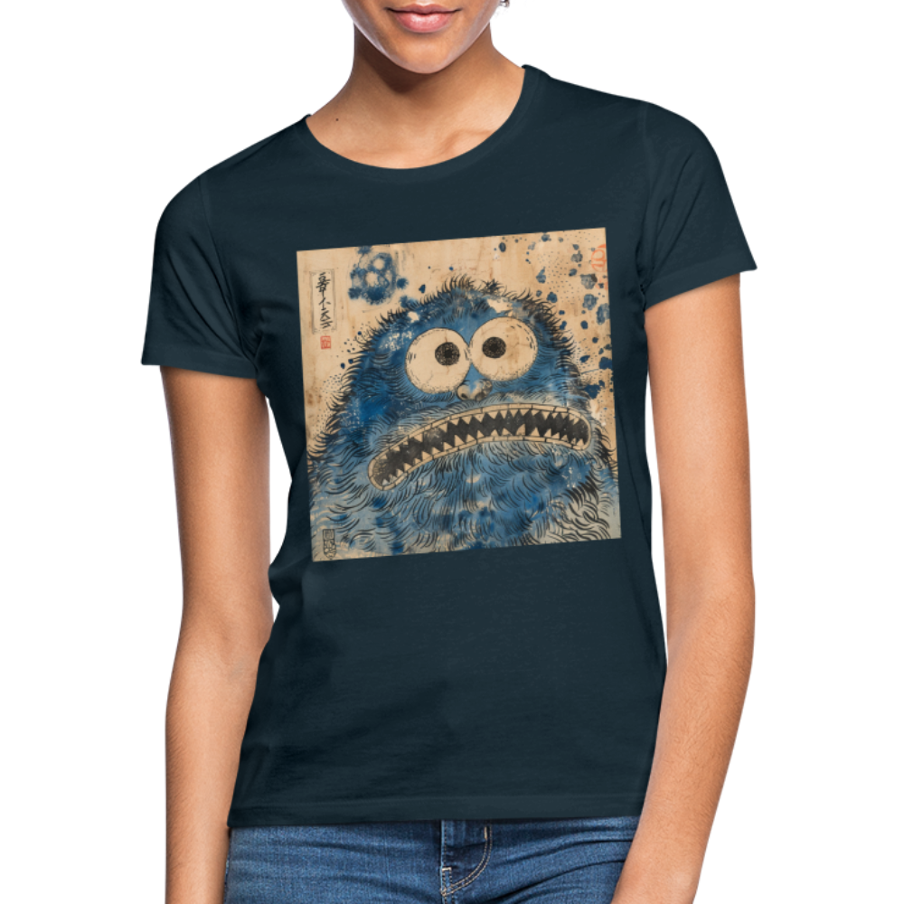 Uramiko ramlar i vattnet, T-shirt dam - marinblå