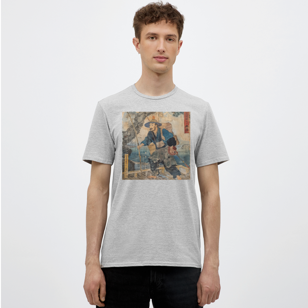 Fiskaren som bytte karriär, T-shirt herr - gråmelerad