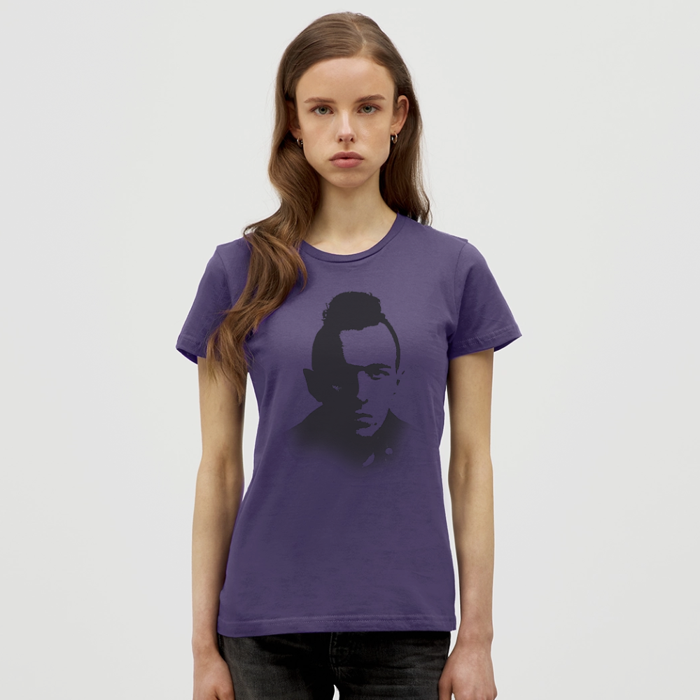 Stencil of Rebellion, T-shirt dam - mörklila