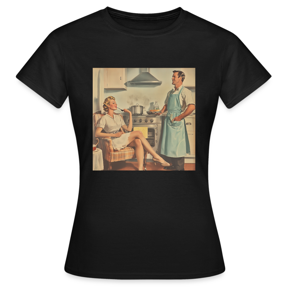 Äta bör man - annars dör man, T-shirt dam - svart