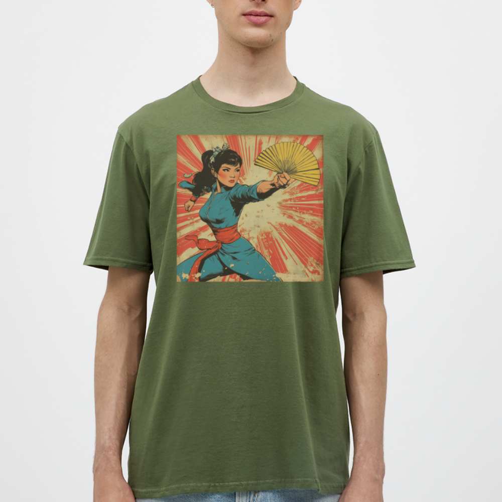 Solfjädern, T-shirt herr - Militärgrön