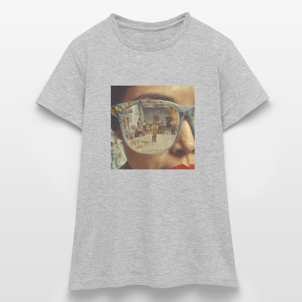 Reflektioner av Anderna, T-shirt dam - gråmelerad