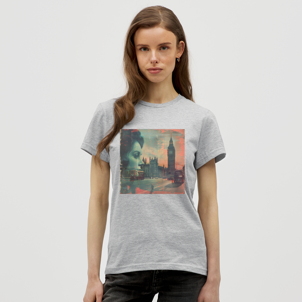 The Beat of London, T-shirt dam - gråmelerad
