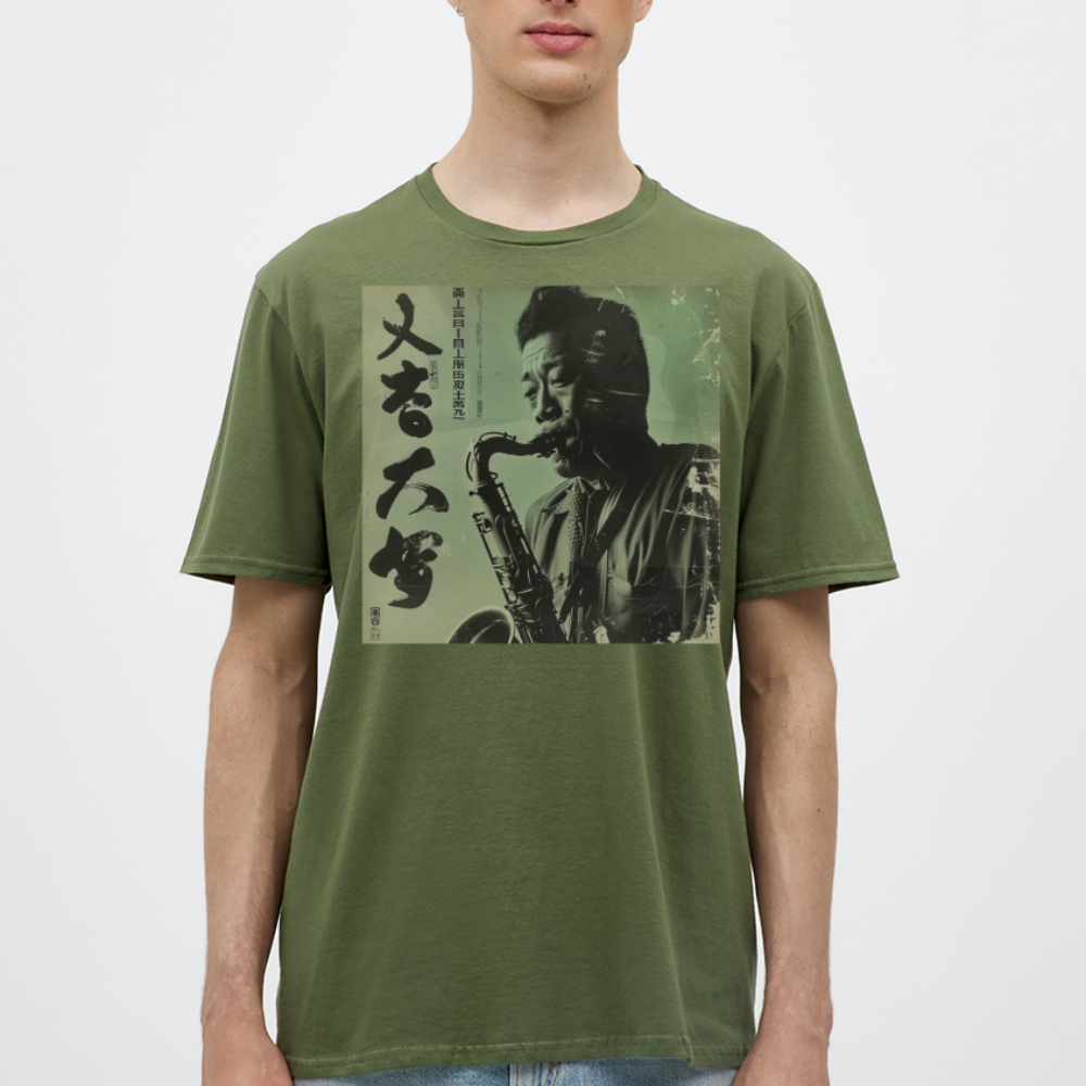 Live Mount Fuji Jazzcafé , T-shirt herr - Militärgrön