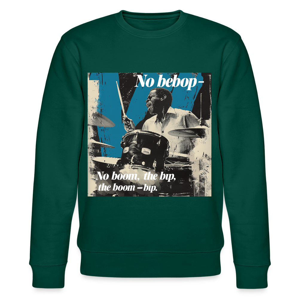 Push It Bebop, Ekologisk sweatshirt CHANGER unisex från Stanley/Stella - skogsgrön