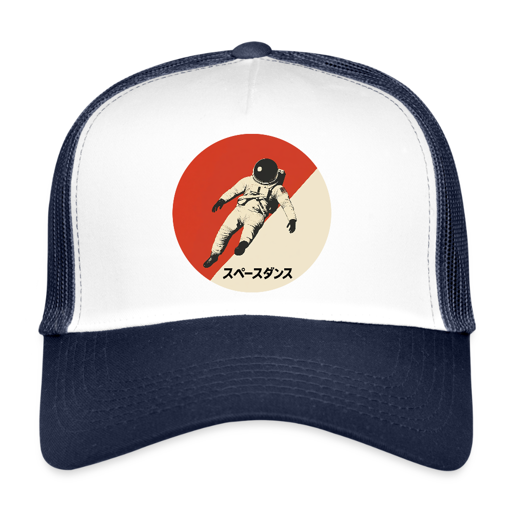Space Dance, Trucker Cap - vit/marinblå