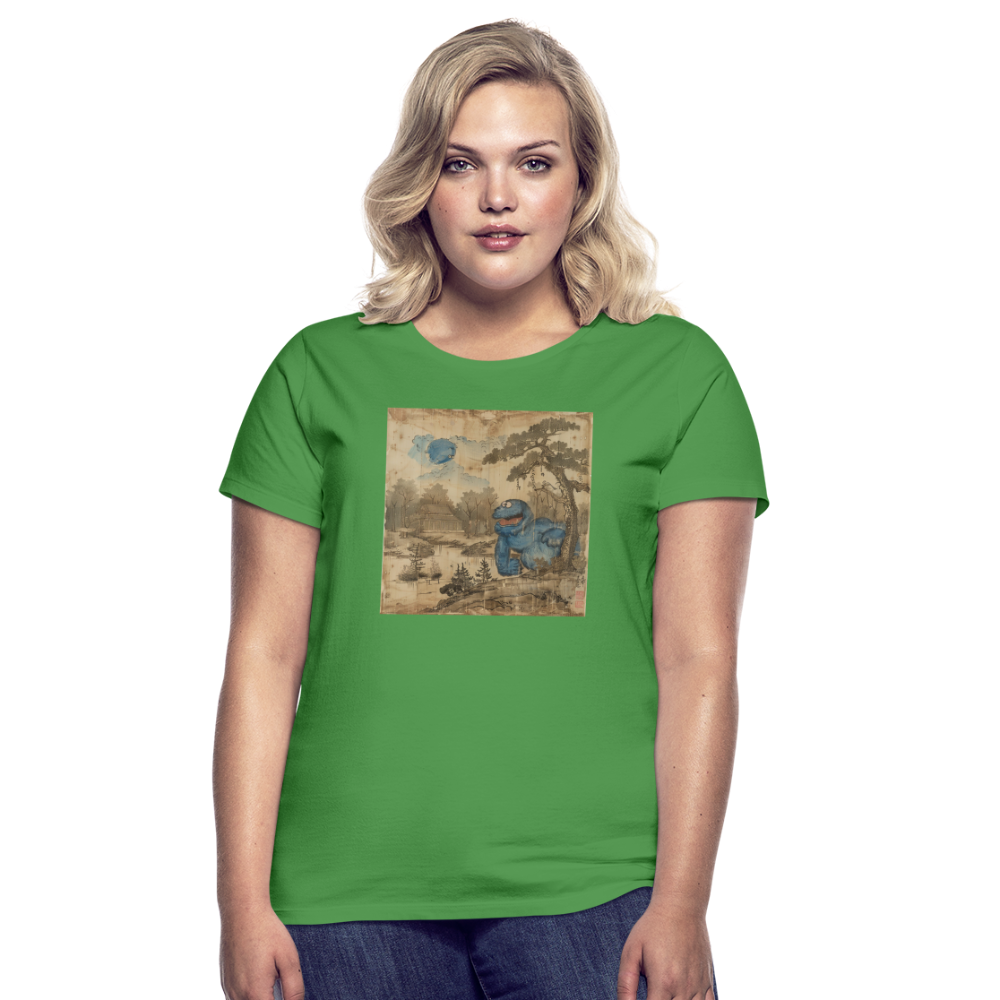 Uramiko vid floden, T-shirt dam - kellygrön