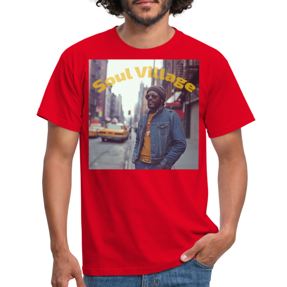 Soul Village, T-shirt herr - röd
