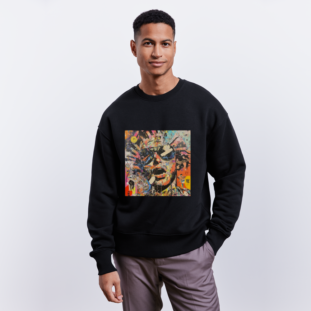 Cosmic Soul Groove, Ekologisk oversizetröja RADDER unisex från Stanley/Stella - svart