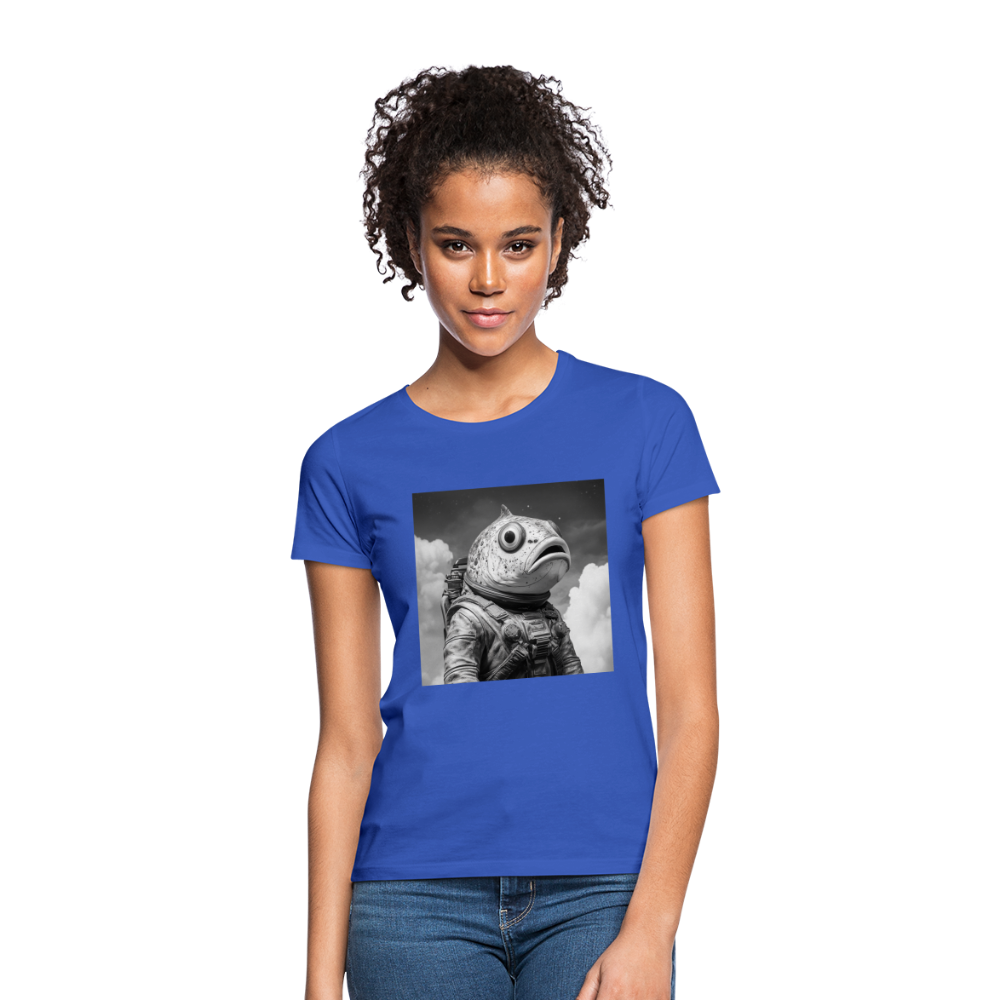 En ensam simtur i universum, T-shirt dam - royalblå