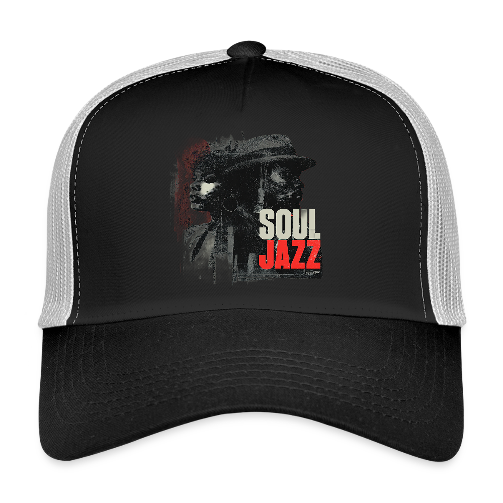 Soul Jazz Experience, Trucker Cap - svart/stengrå