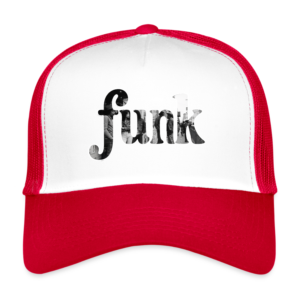 Funk Vibes, Trucker Cap - vit/röd