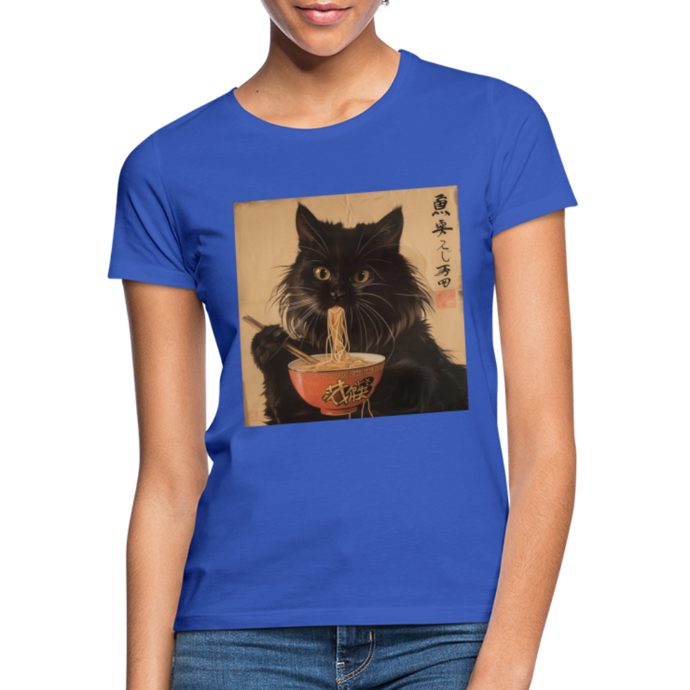 Kejsarens Katt och Ramens Hemlighet, T-shirt dam - royalblå