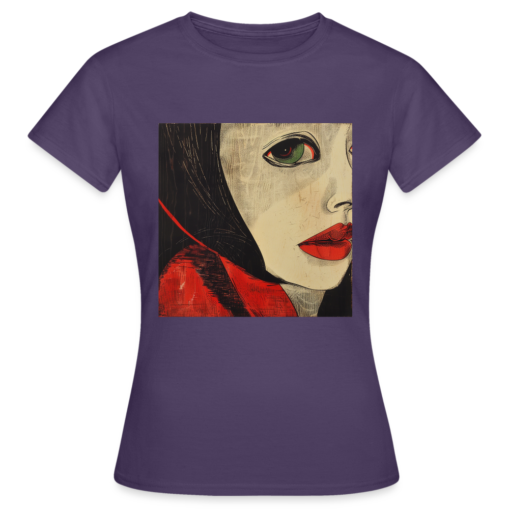 Fiskarfruns öga, T-shirt dam - mörklila