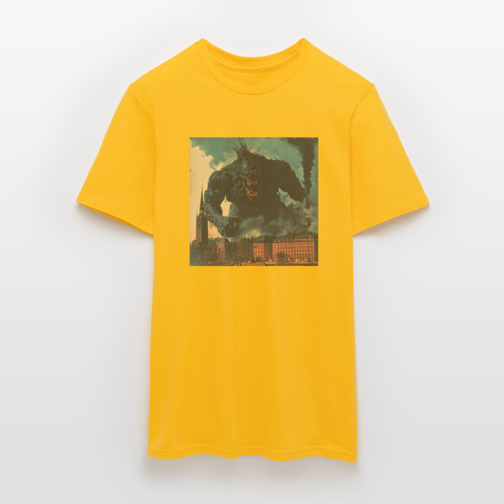 Helvetesstorm över Staden, T-shirt herr - gul