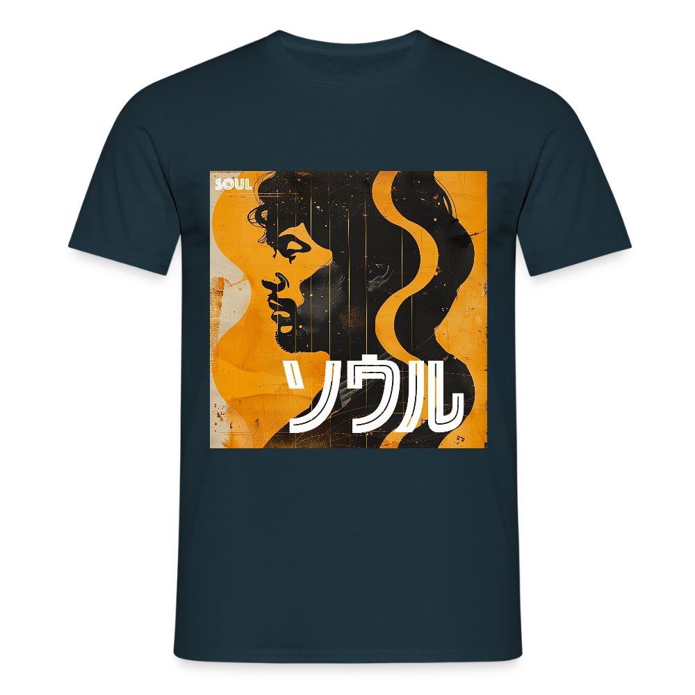 Nippon Grooves, T-shirt unisex - marinblå