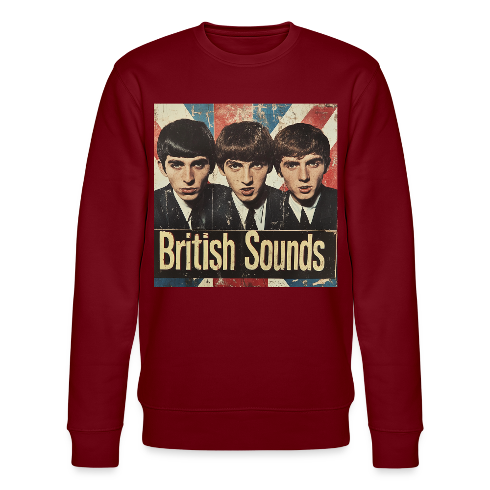 British sounds 1965, Ekologisk sweatshirt CHANGER unisex från Stanley/Stella - vinröd